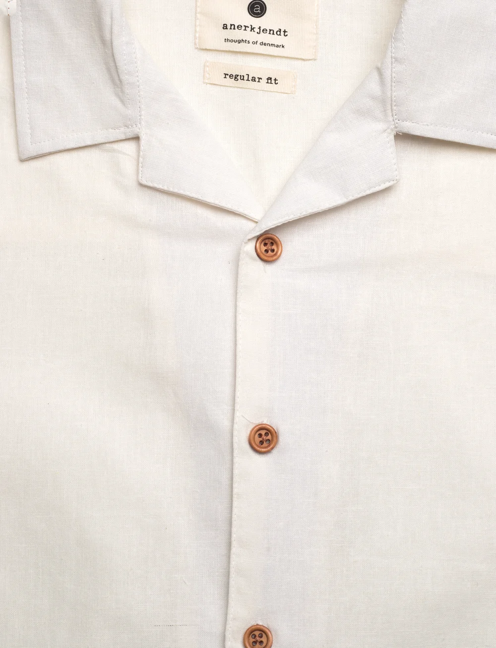 Anerkjendt - AKLEO S/S COT/LINEN SHIRT - hörskyrtur - tofu - 2