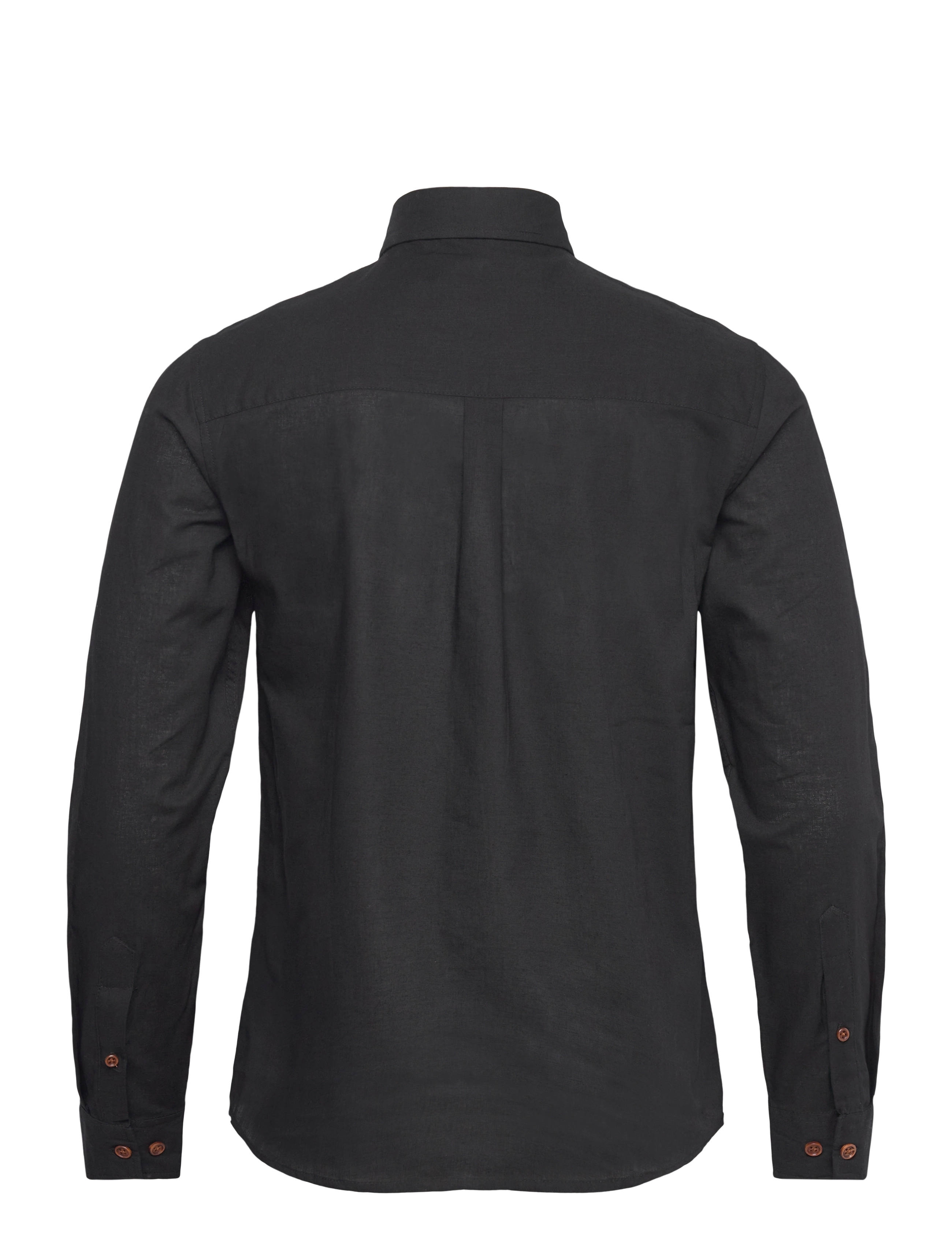 Anerkjendt - AKLEIF L/S COT/LINEN SHIRT - caviar - 1