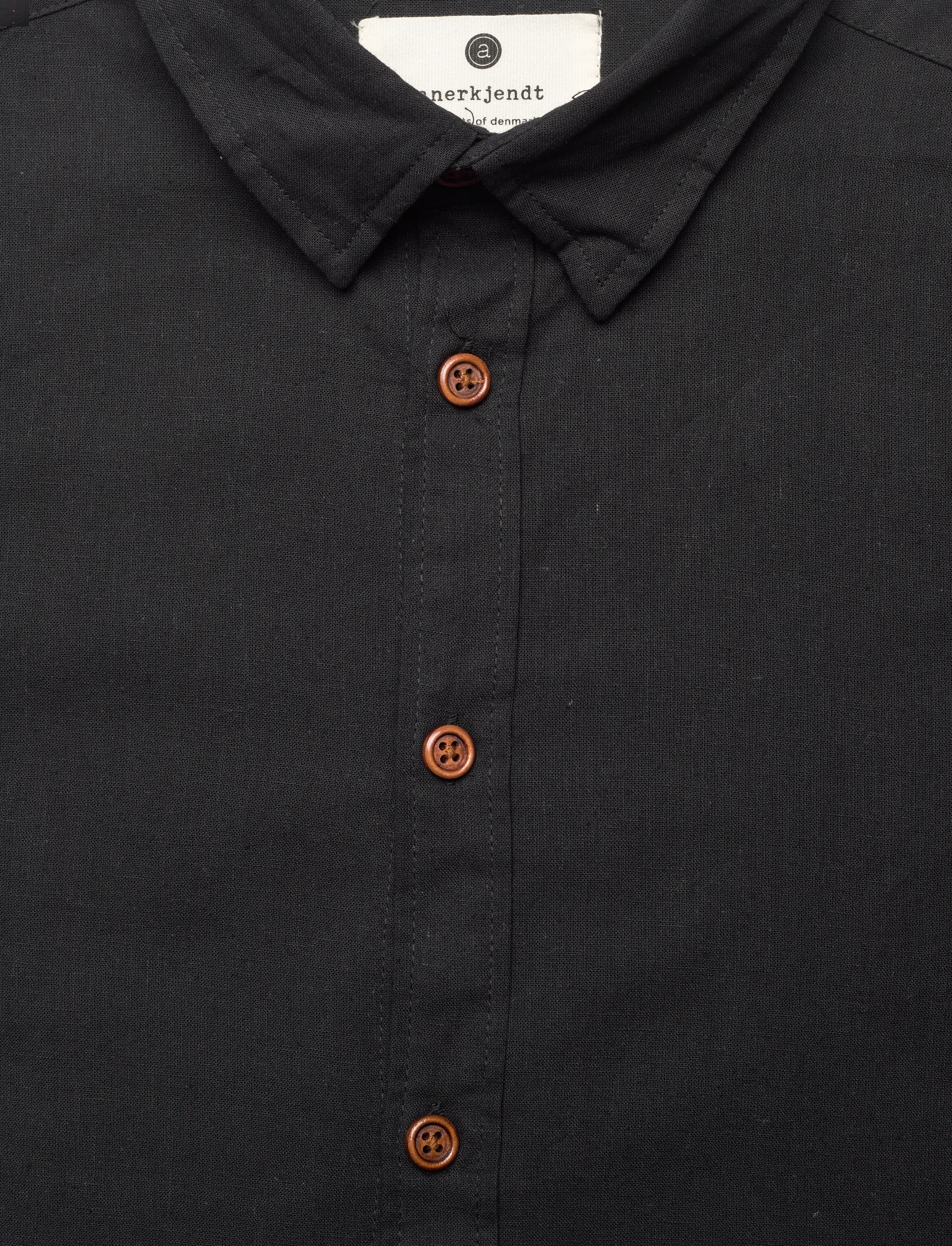 Anerkjendt - AKLEIF L/S COT/LINEN SHIRT - caviar - 2
