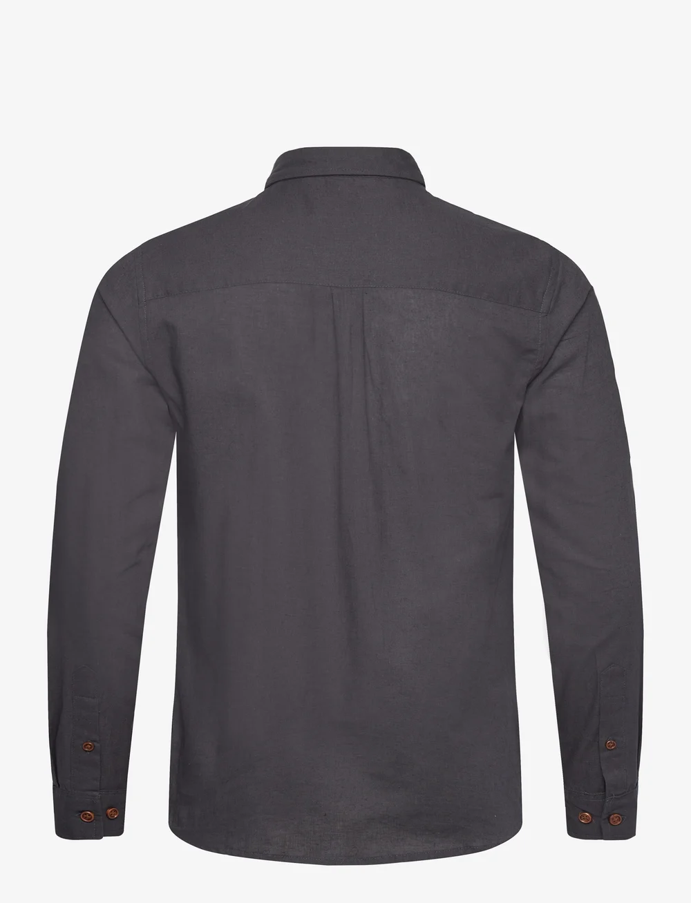 Anerkjendt - AKLEIF L/S COT/LINEN SHIRT - hørskjorter - dark grey - 1