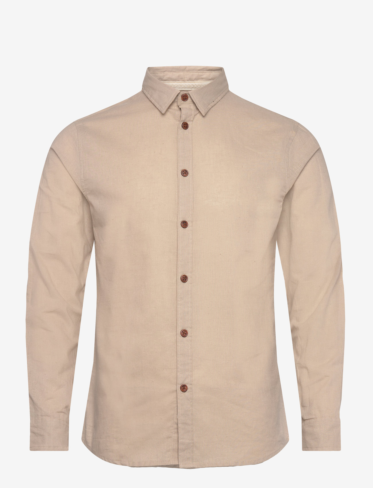 Anerkjendt - AKLEIF L/S COT/LINEN SHIRT - leinenhemden - feather gray - 0