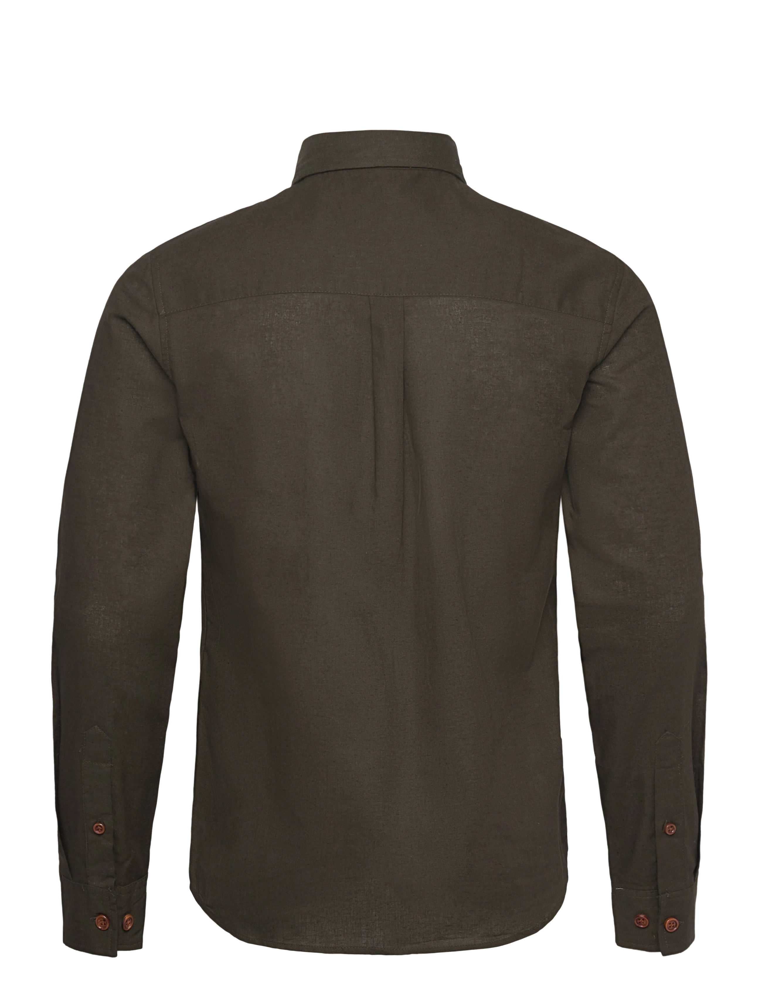 Anerkjendt - AKLEIF L/S COT/LINEN SHIRT - forest night - 1