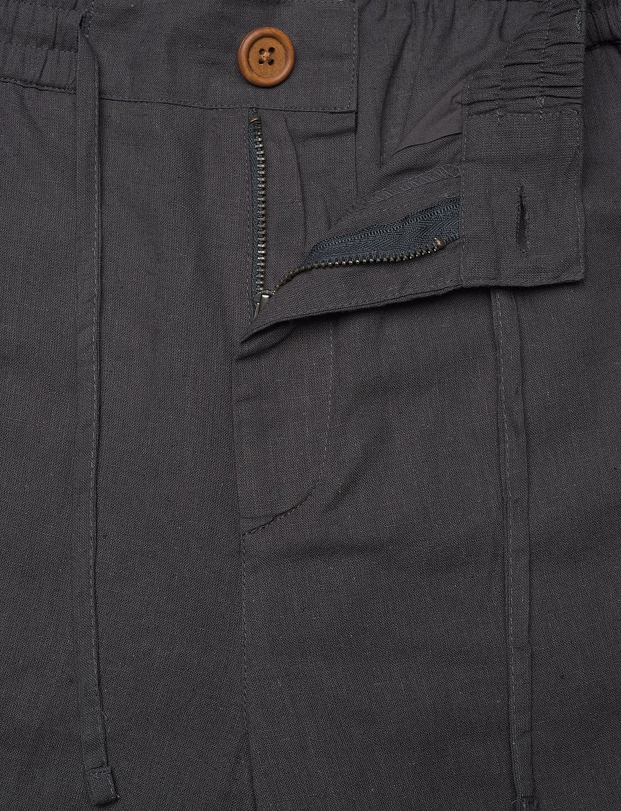 Anerkjendt - AKLT JAMES COT/LINEN ELA SHORTS - leinen-shorts - dark grey - 3