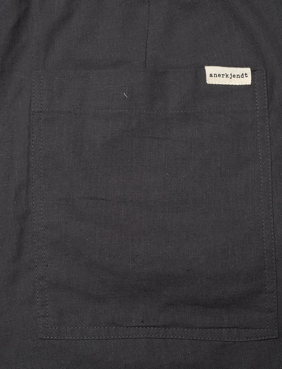 Anerkjendt - AKLT JAMES COT/LINEN ELA SHORTS - leinen-shorts - dark grey - 4