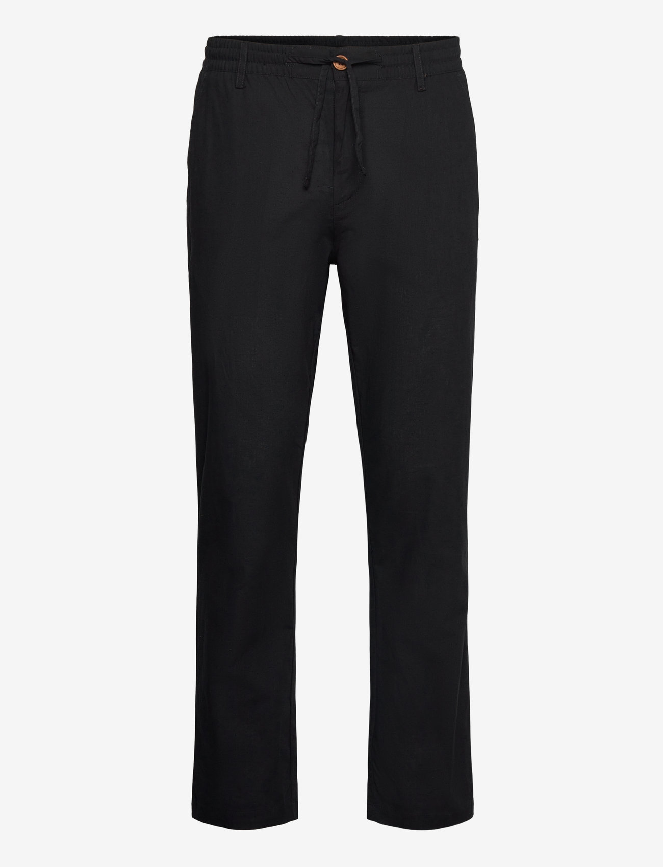 Anerkjendt - AKJAN COT/LINEN ELA PANTS - herbstliche kleidung - caviar - 0