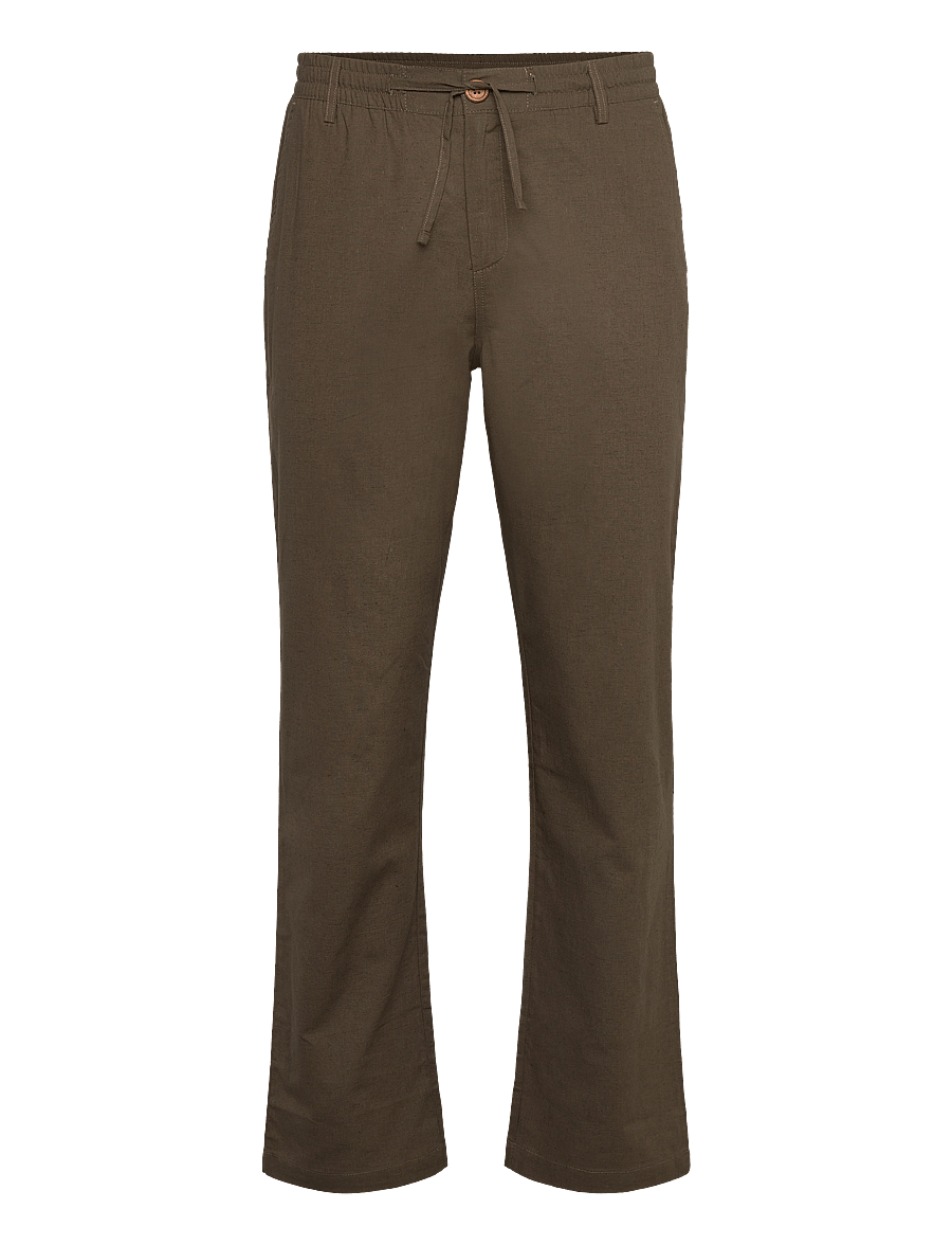 Anerkjendt - AKJAN COT/LINEN ELA PANTS - linen trousers - cub - 0