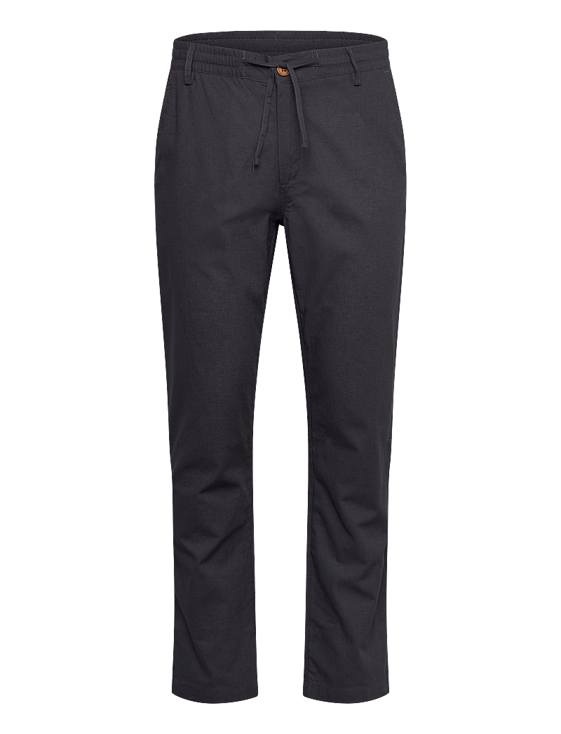 Anerkjendt - AKJAN COT/LINEN ELA PANTS - hørbukser - dark grey - 0