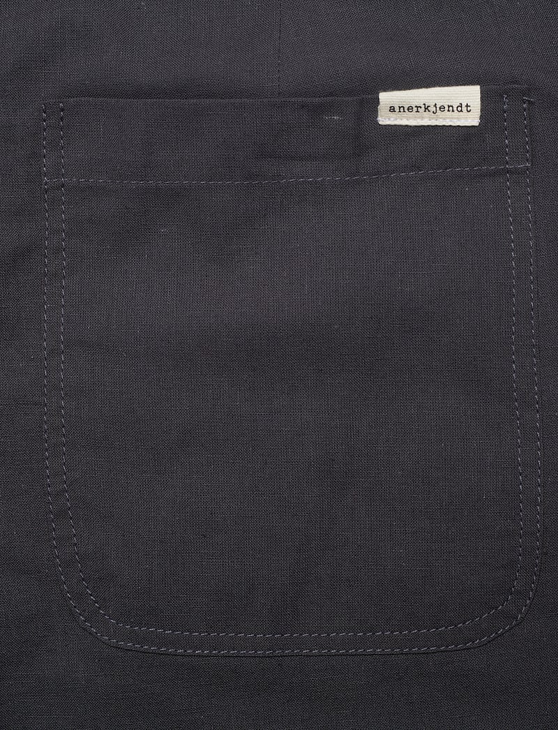 Anerkjendt - AKJAN COT/LINEN ELA PANTS - hørbukser - dark grey - 4