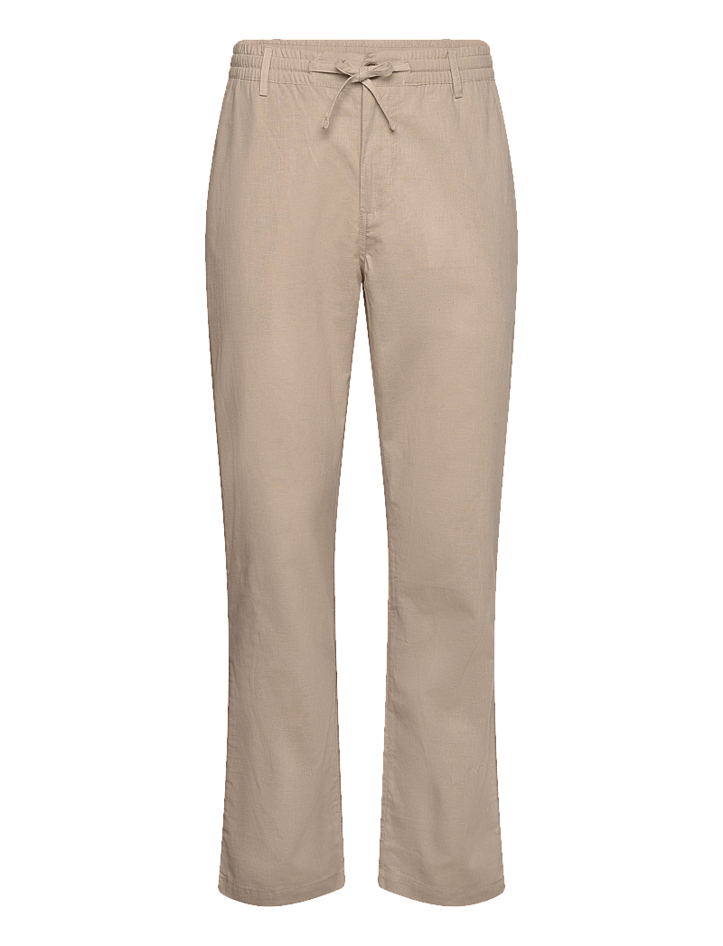 Anerkjendt - AKJAN COT/LINEN ELA PANTS - leinenhosen - feather gray - 0