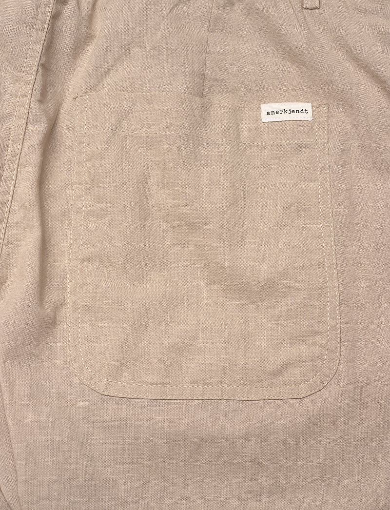 Anerkjendt - AKJAN COT/LINEN ELA PANTS - leinenhosen - feather gray - 4