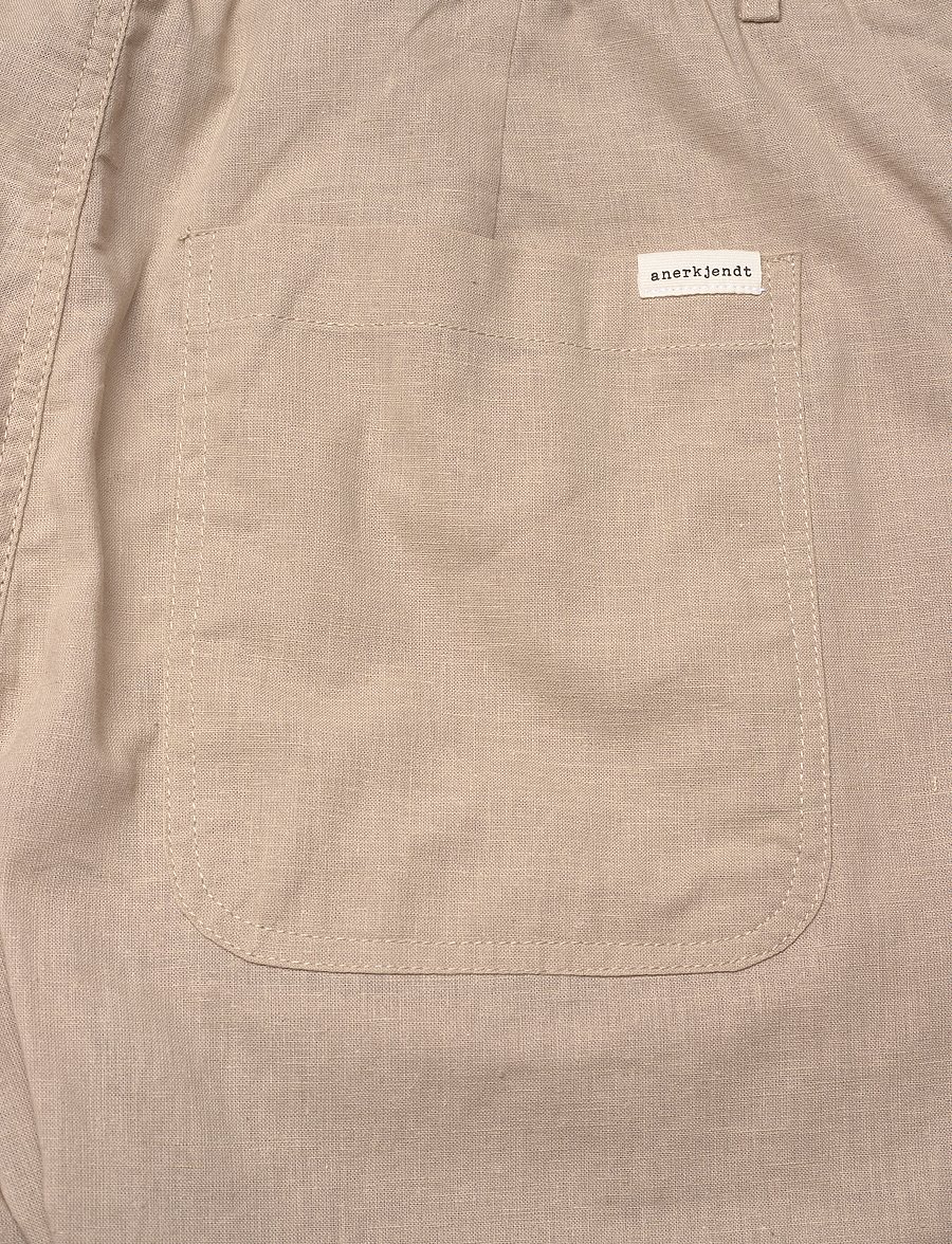 Anerkjendt - AKJAN COT/LINEN ELA PANTS - leinenhosen - feather gray - 4