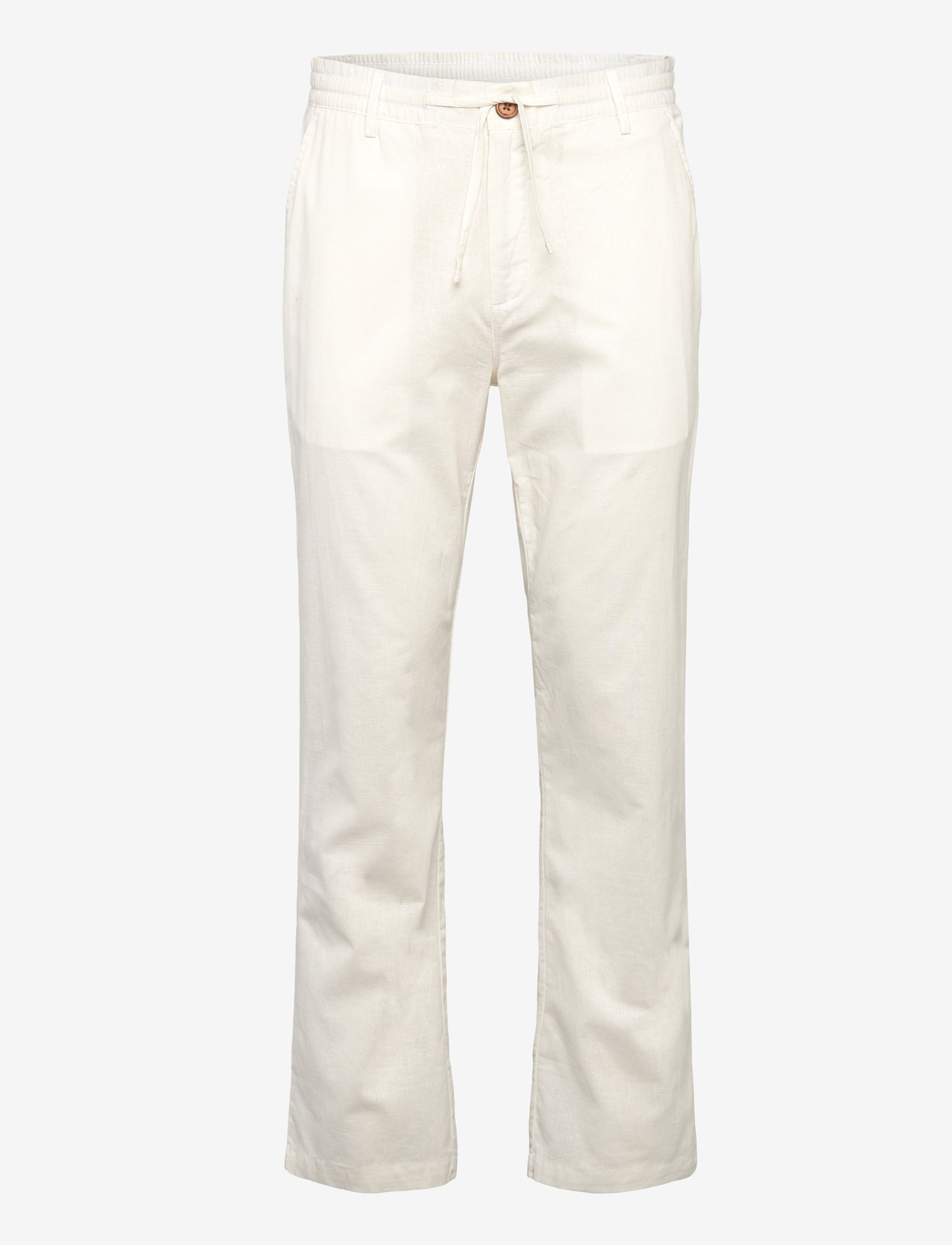 Anerkjendt - AKJAN COT/LINEN ELA PANTS - herbstliche kleidung - tofu - 0