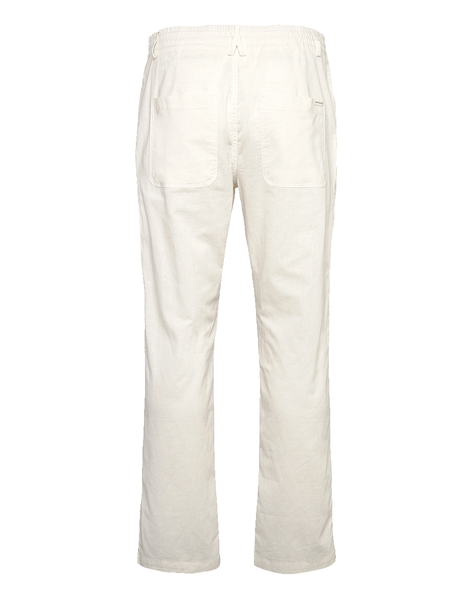 Anerkjendt - AKJAN COT/LINEN ELA PANTS - linen trousers - tofu - 1