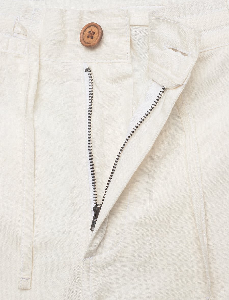 Anerkjendt - AKJAN COT/LINEN ELA PANTS - linen trousers - tofu - 3