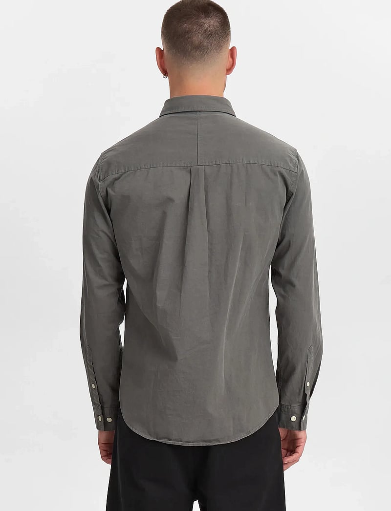 Anerkjendt - AKTHESHIRT L/S TWILL SHIRT - casual skjorter - granite gray - 4