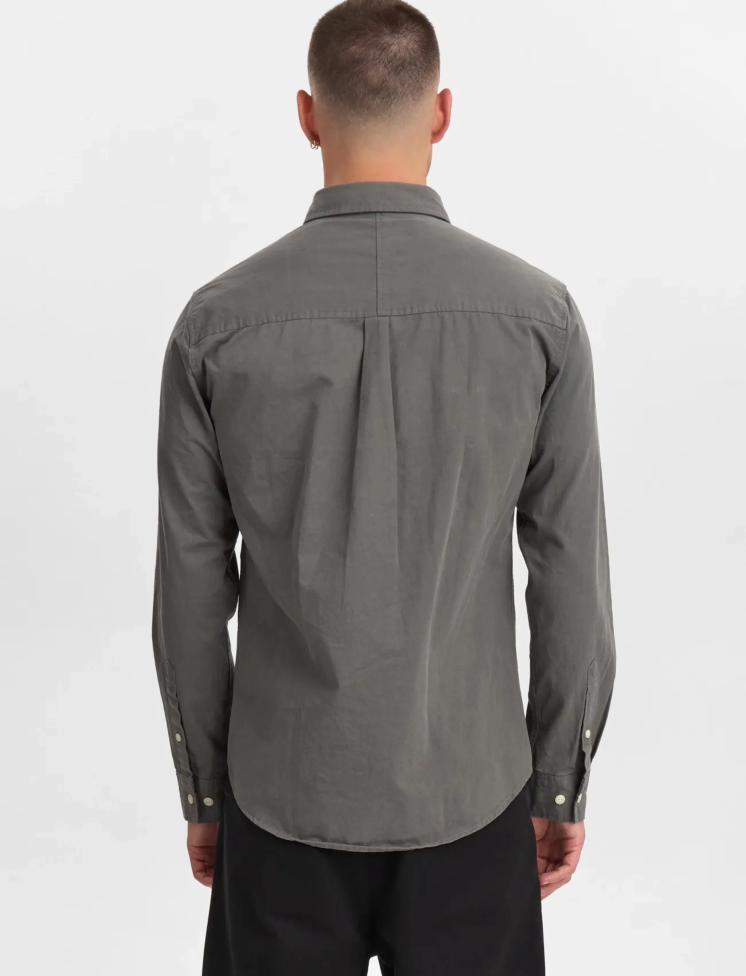 Anerkjendt - AKTHESHIRT L/S TWILL SHIRT - avslappede skjorter - granite gray - 4