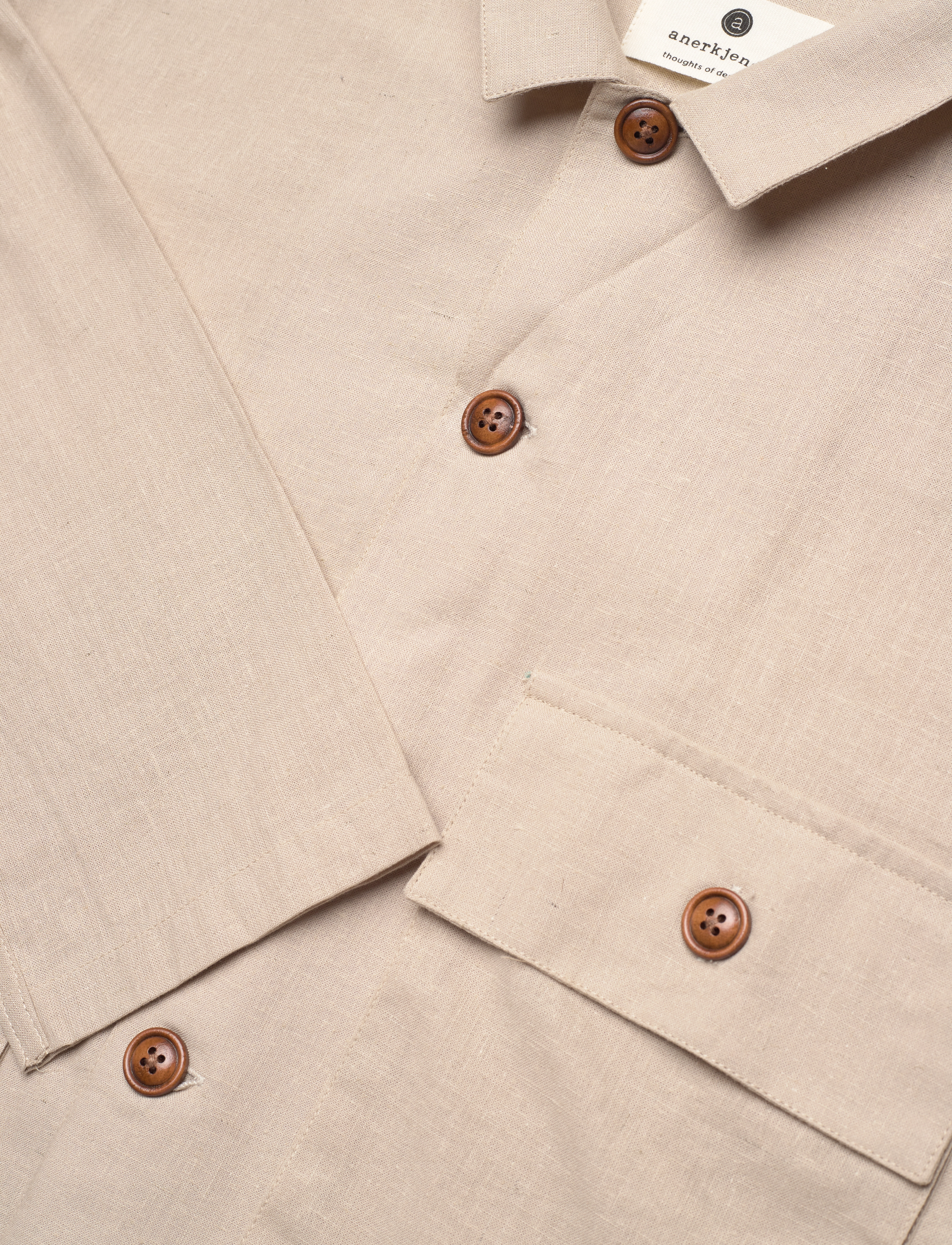 Anerkjendt - AKOTTO COT/LINEN OVERSHIRT - feriefavoritter - feather gray - 2