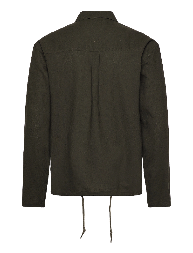Anerkjendt - AKOTTO COT/LINEN OVERSHIRT - vacation essentials - forest night - 1