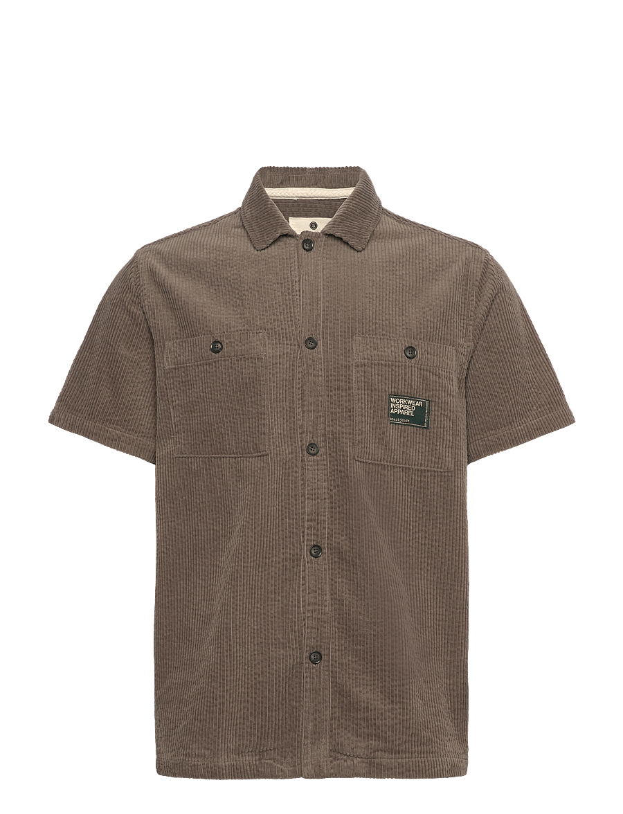 Anerkjendt - AKTHEO CORDUROY S/S SHIRT - chemises à manches courtes - deep lichen green - 0