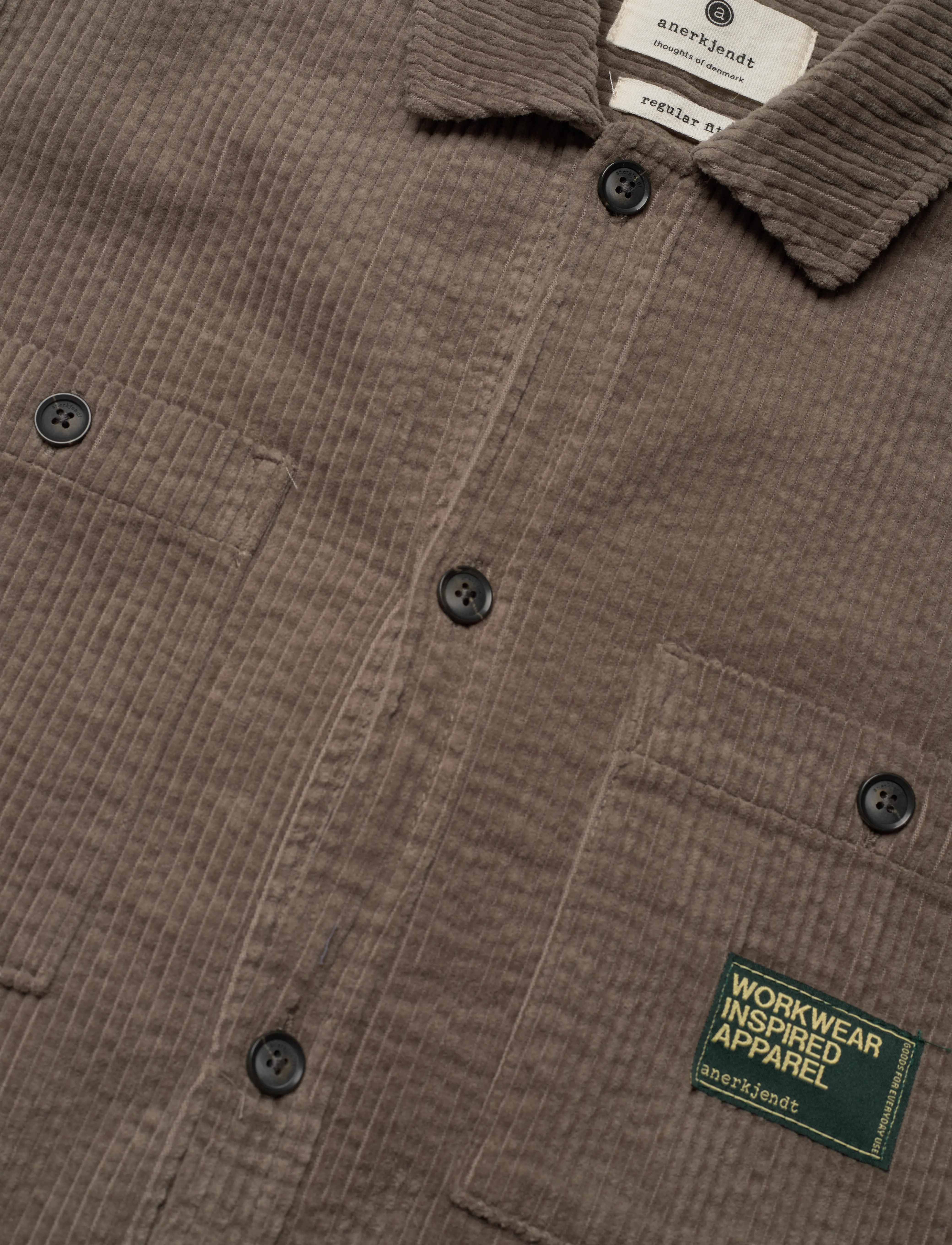 Anerkjendt - AKTHEO CORDUROY S/S SHIRT - kortærmede skjorter - deep lichen green - 3