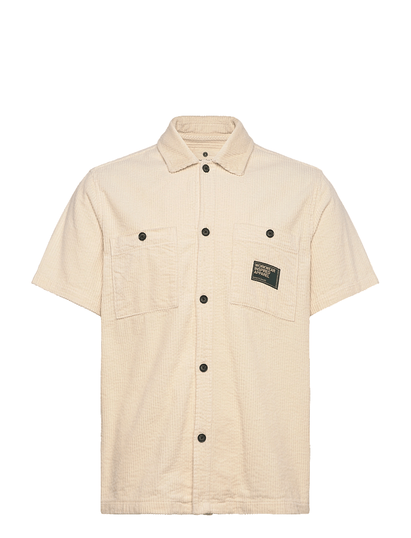 Anerkjendt - AKTHEO CORDUROY S/S SHIRT - kortärmade skjortor - tofu - 0