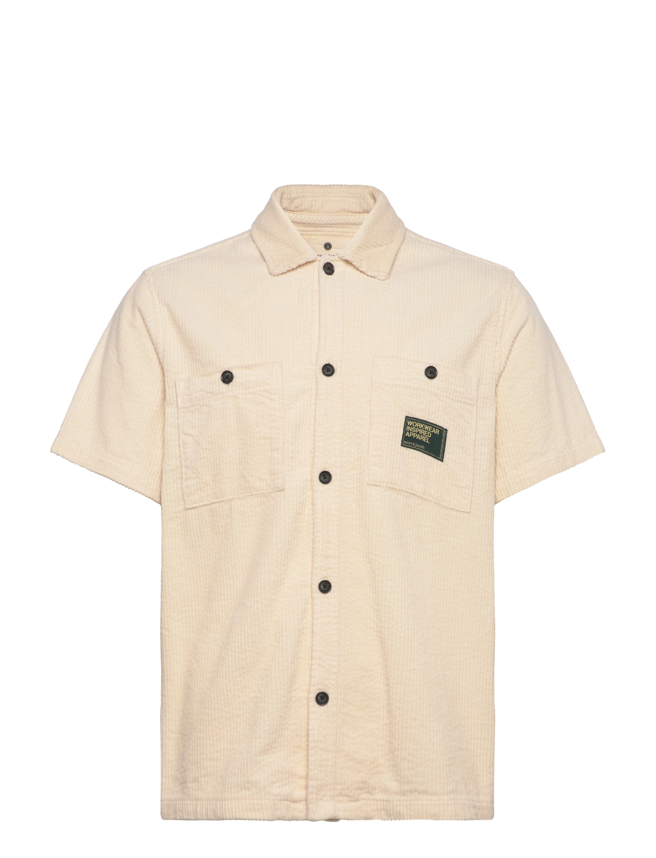 Anerkjendt AKTHEO CORDUROY S/S SHIRT - Kläder - TOFU / beige