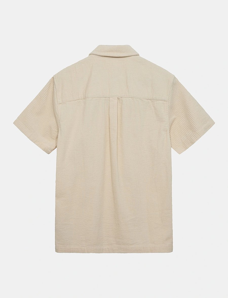 Anerkjendt - AKTHEO CORDUROY S/S SHIRT - kurzarmhemden - tofu - 3