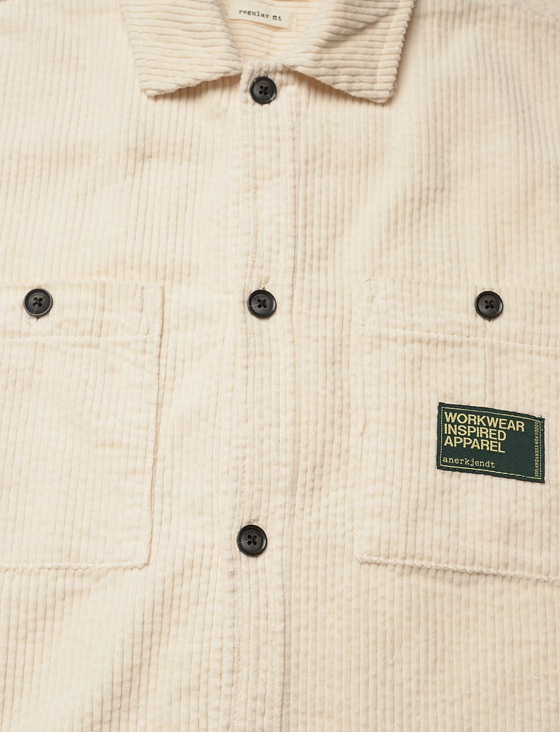 Anerkjendt - AKTHEO CORDUROY S/S SHIRT - kortärmade skjortor - tofu - 5