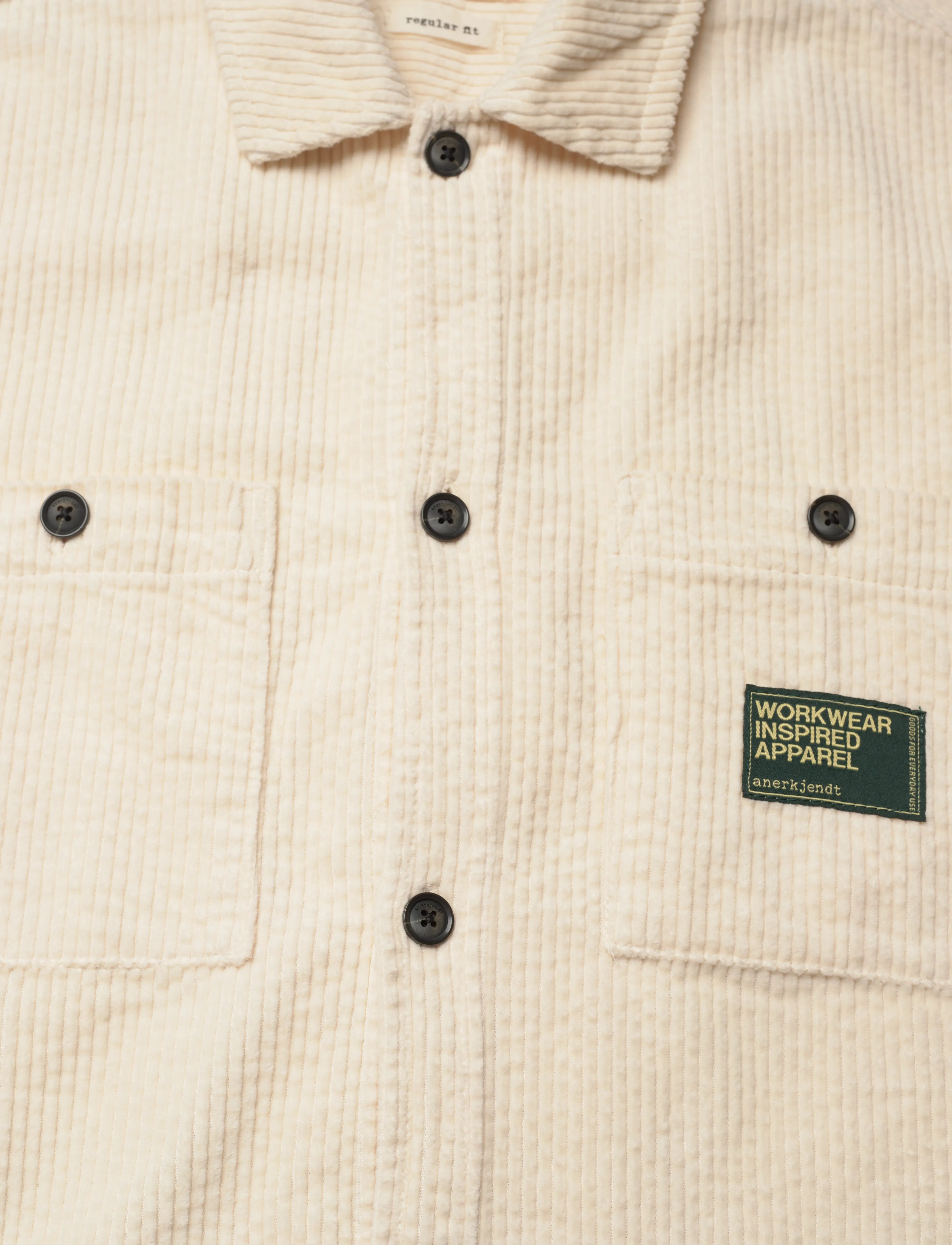 Anerkjendt - AKTHEO CORDUROY S/S SHIRT - kurzarmhemden - tofu - 5