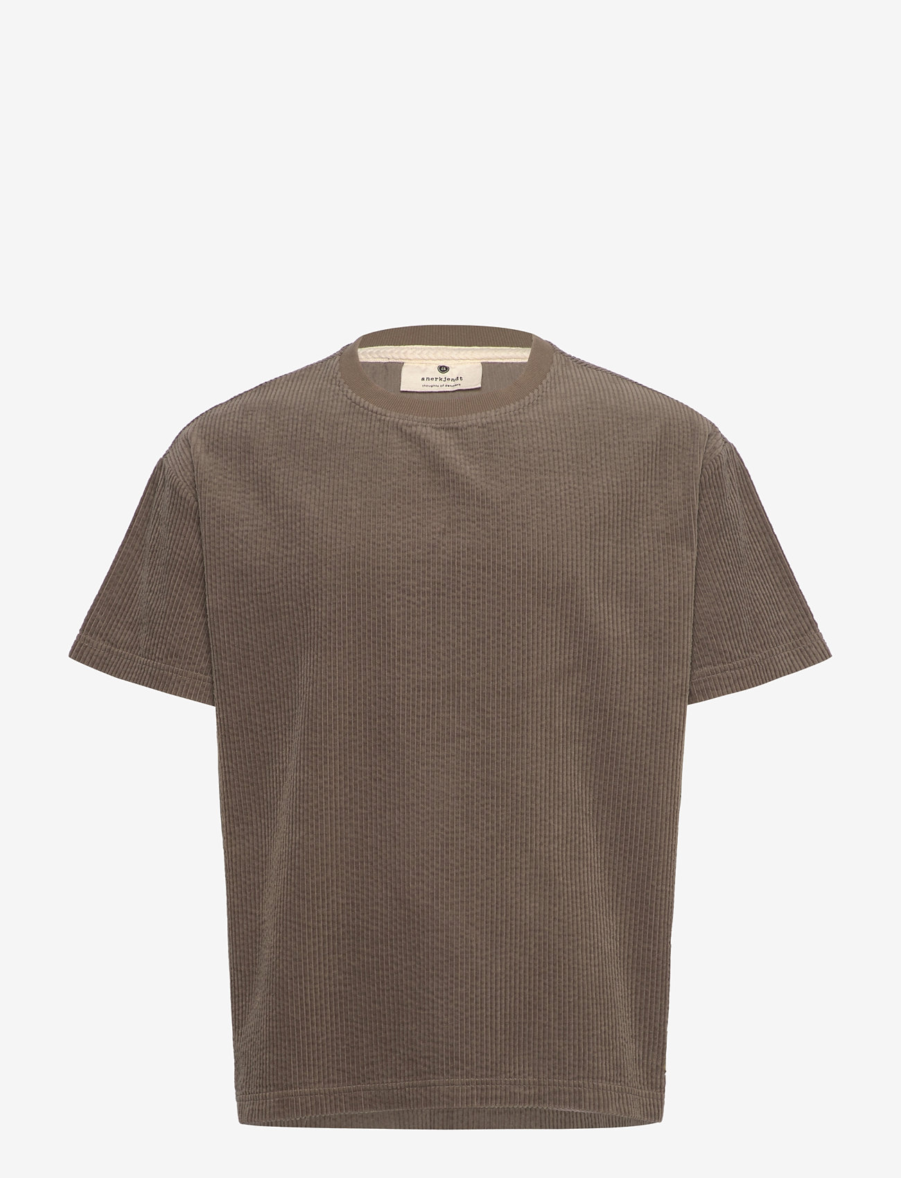 Anerkjendt - AKVILLADS CORDUROY S/S TEE - t-shirts - deep lichen green - 0