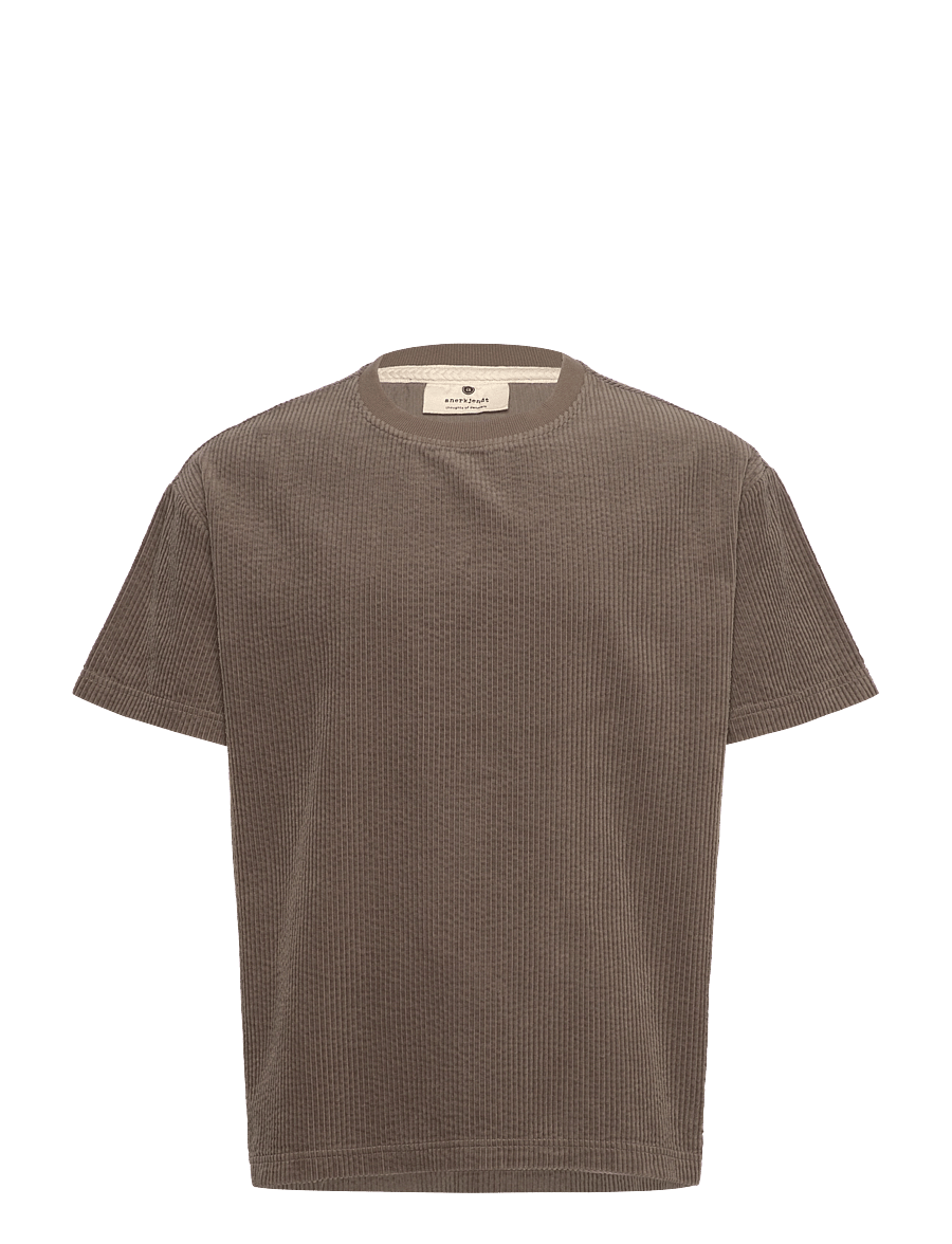 Anerkjendt - AKVILLADS CORDUROY S/S TEE - t-shirts - deep lichen green - 0