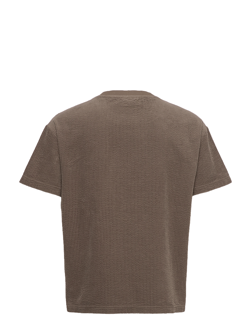 Anerkjendt - AKVILLADS CORDUROY S/S TEE - t-shirts - deep lichen green - 1