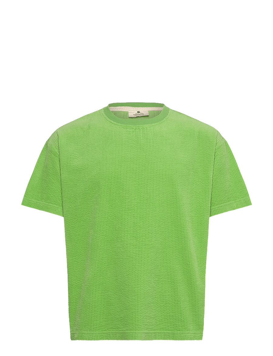 Anerkjendt - AKVILLADS CORDUROY S/S TEE - t-shirts - green gecko - 0