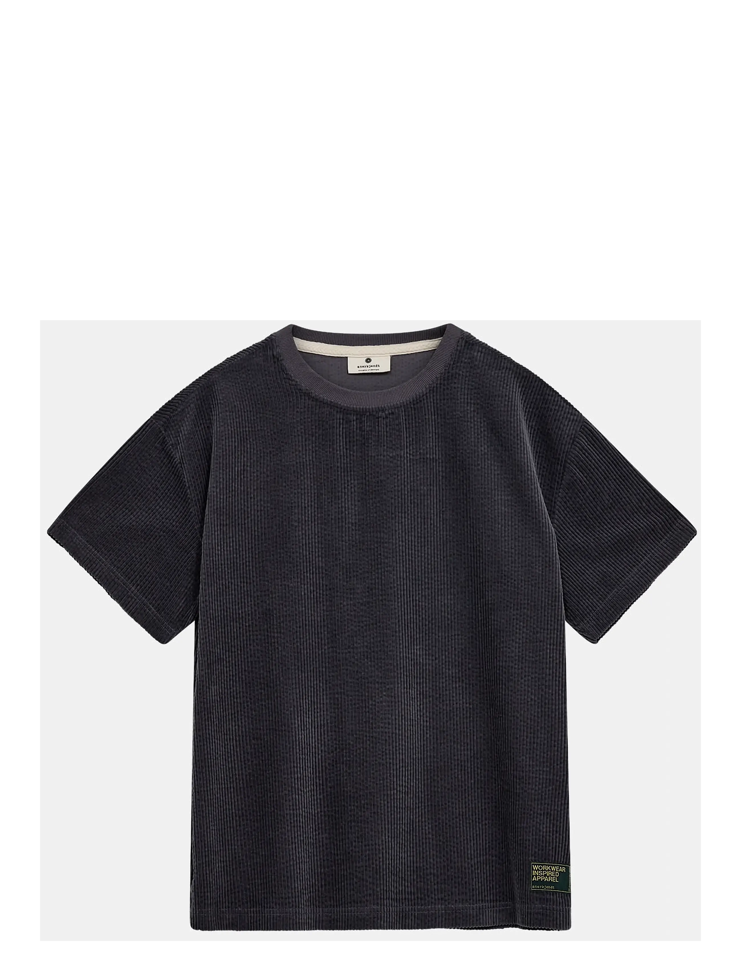 Anerkjendt AKVILLADS CORDUROY S/S TEE - Anerkjendt - INDIAN TEAL / navy