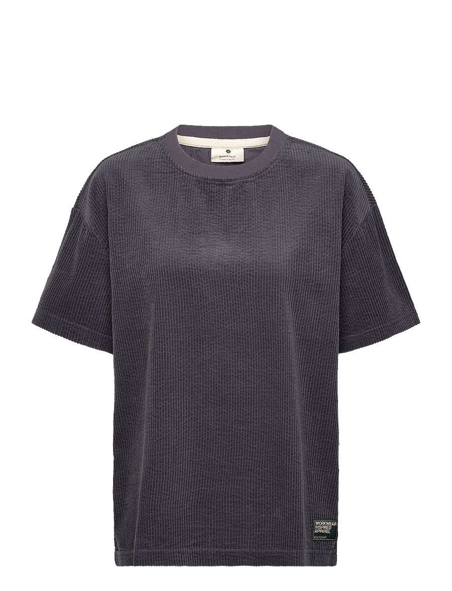 Anerkjendt - AKVILLADS CORDUROY S/S TEE - t-shirts - indian teal - 0
