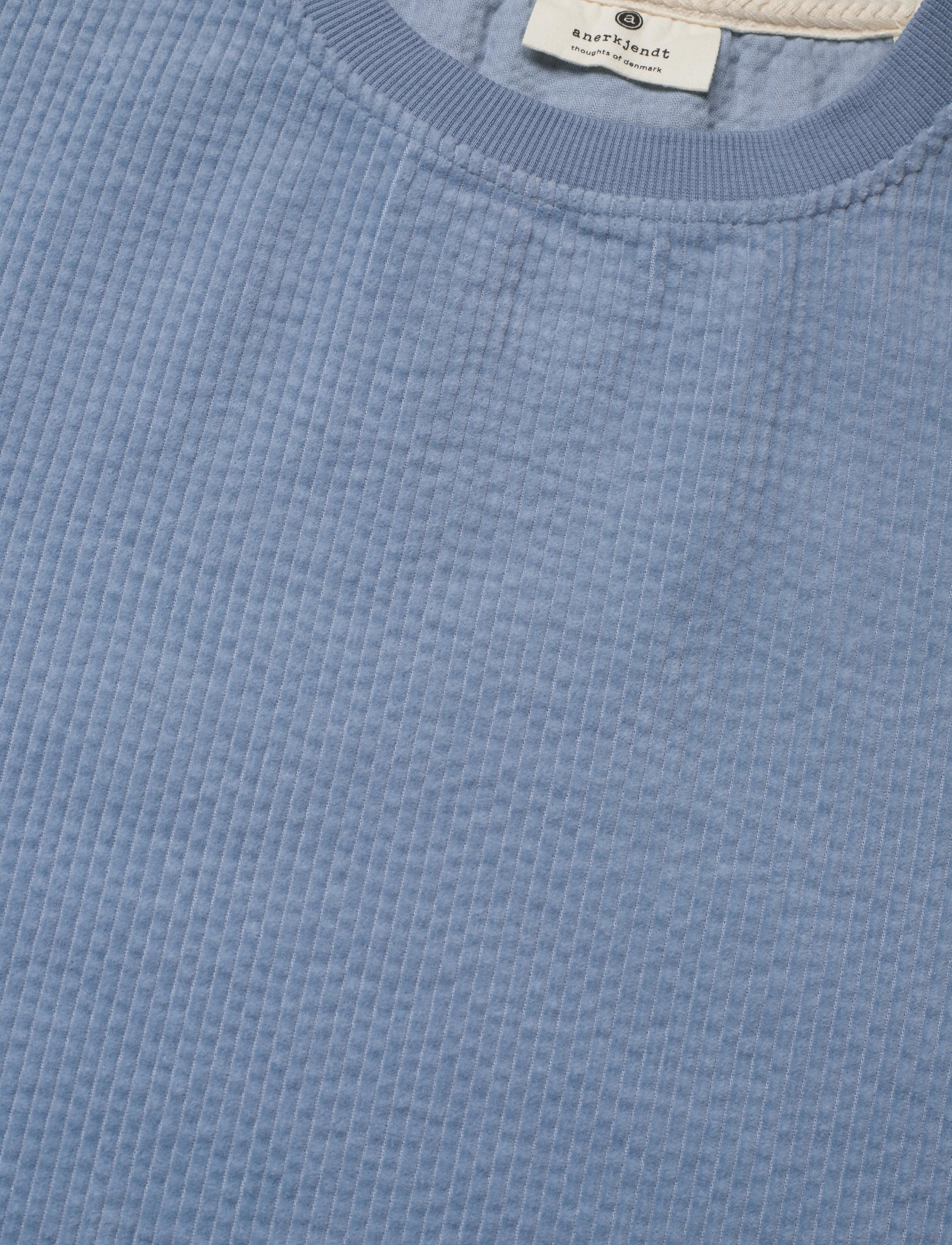 Anerkjendt - AKVILLADS CORDUROY S/S TEE - t-shirts - sky blue - 2