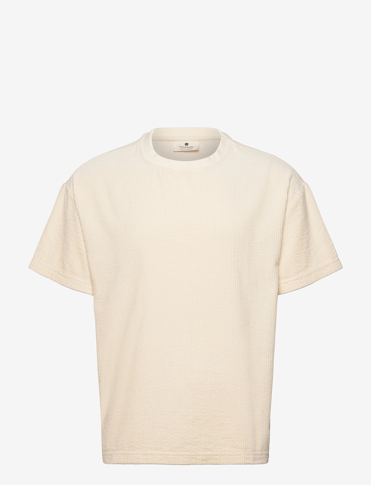 Anerkjendt - AKVILLADS CORDUROY S/S TEE - t-shirts - tofu - 0