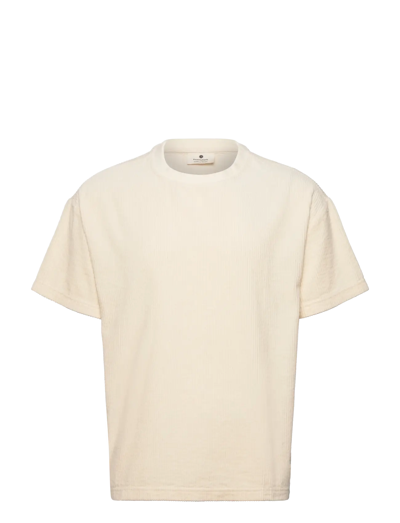 Anerkjendt AKVILLADS CORDUROY S/S TEE - Clothing - TOFU / cream