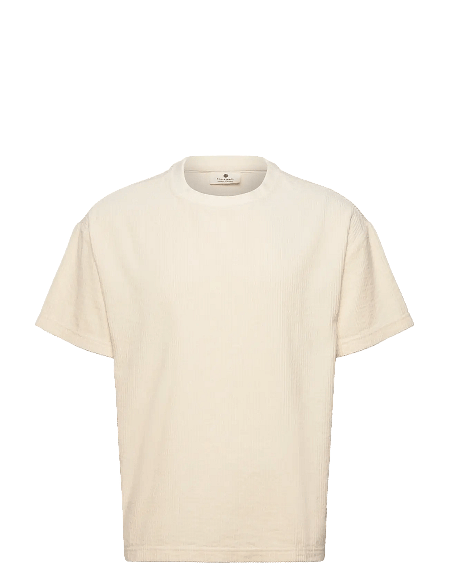 Anerkjendt - AKVILLADS CORDUROY S/S TEE - t-shirts - tofu - 0