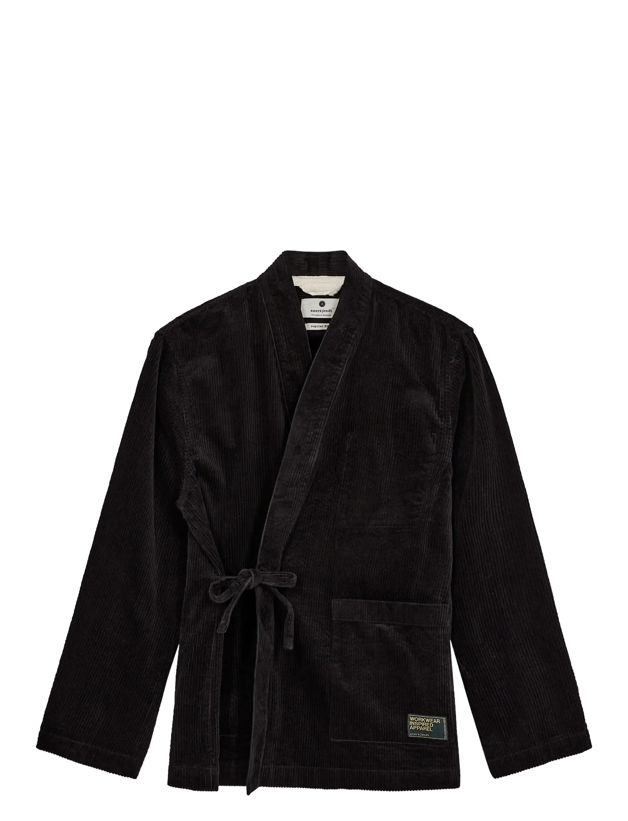 Anerkjendt AKJESPER CORD KIMONO - Anerkjendt - CAVIAR / black
