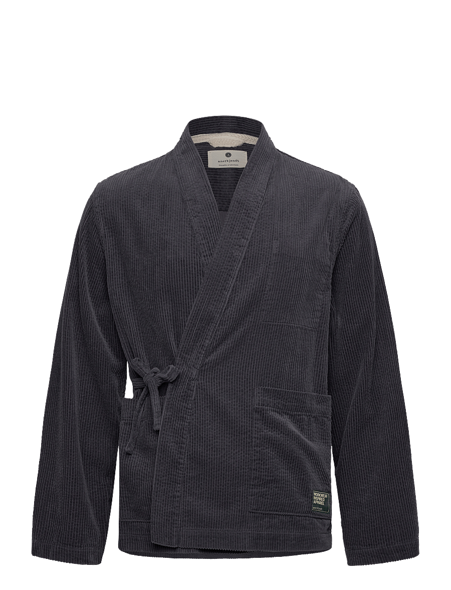 Anerkjendt - AKJESPER CORD KIMONO - velvetiniai marškiniai - indian teal - 0