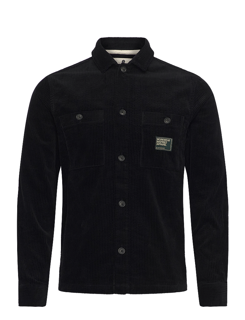 Anerkjendt - AKTHEO CORD L/S OVERSHIRT - kollektionen - caviar - 0