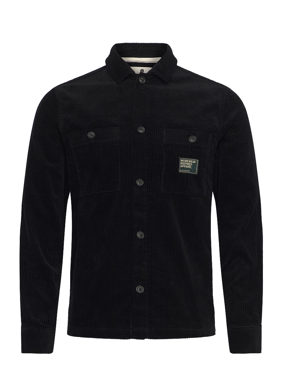 Anerkjendt - AKTHEO CORD L/S OVERSHIRT - kollektionen - caviar - 0