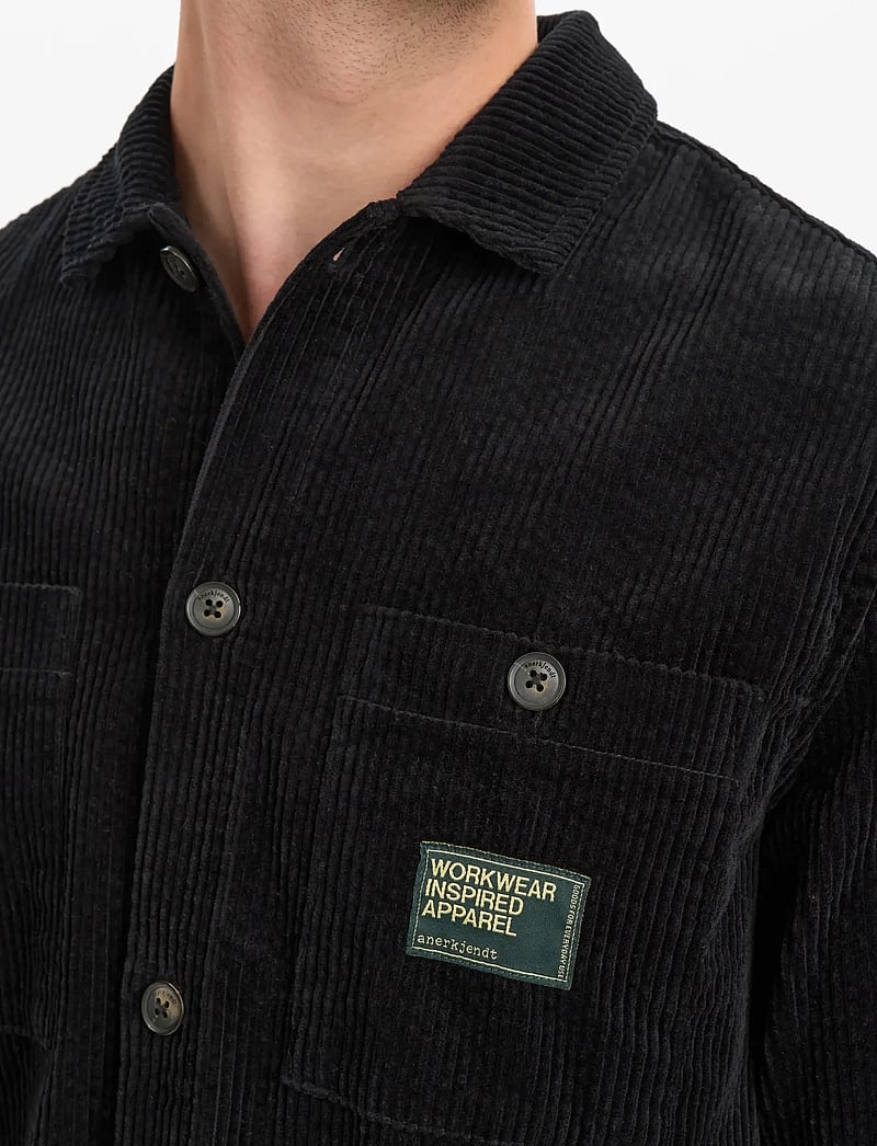 Anerkjendt - AKTHEO CORD L/S OVERSHIRT - kollektionen - caviar - 5