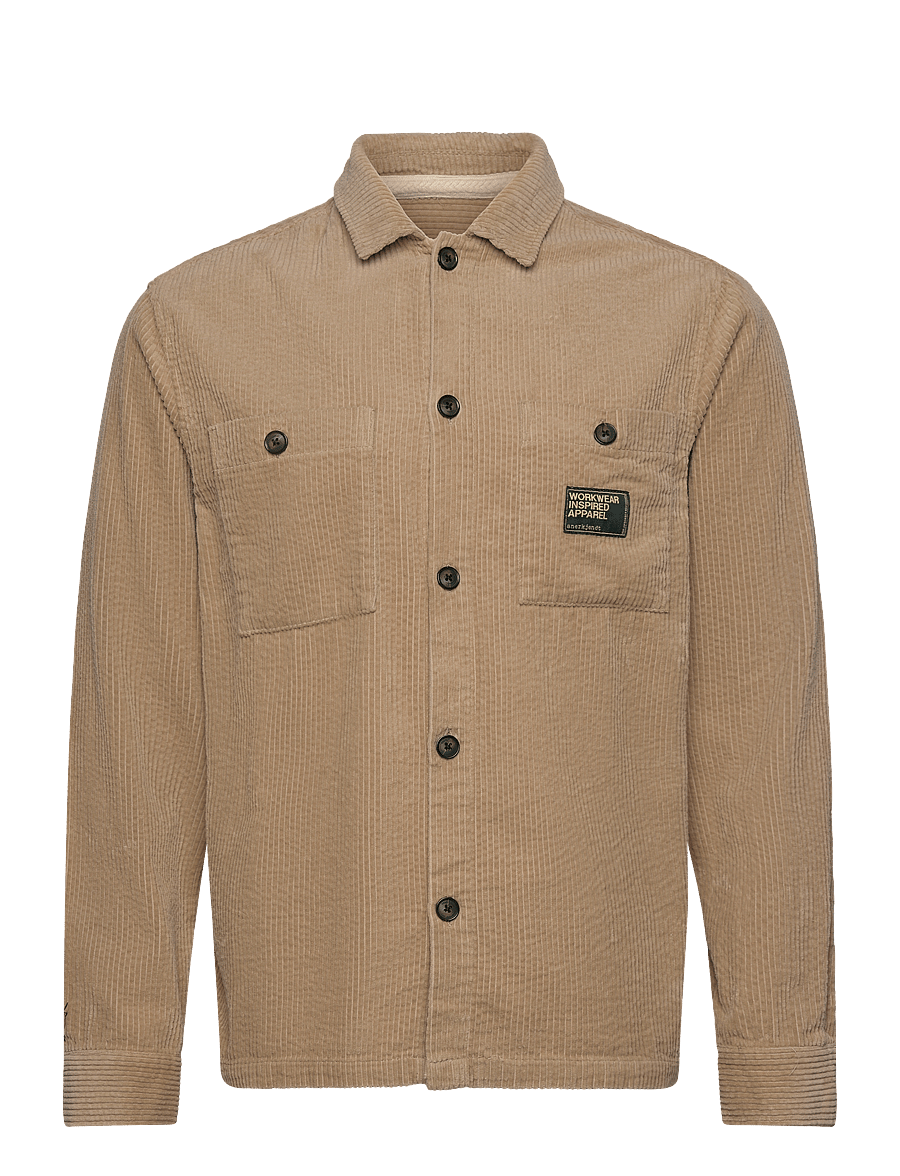 Anerkjendt - AKTHEO CORD L/S OVERSHIRT - kolekcje - feather gray - 0