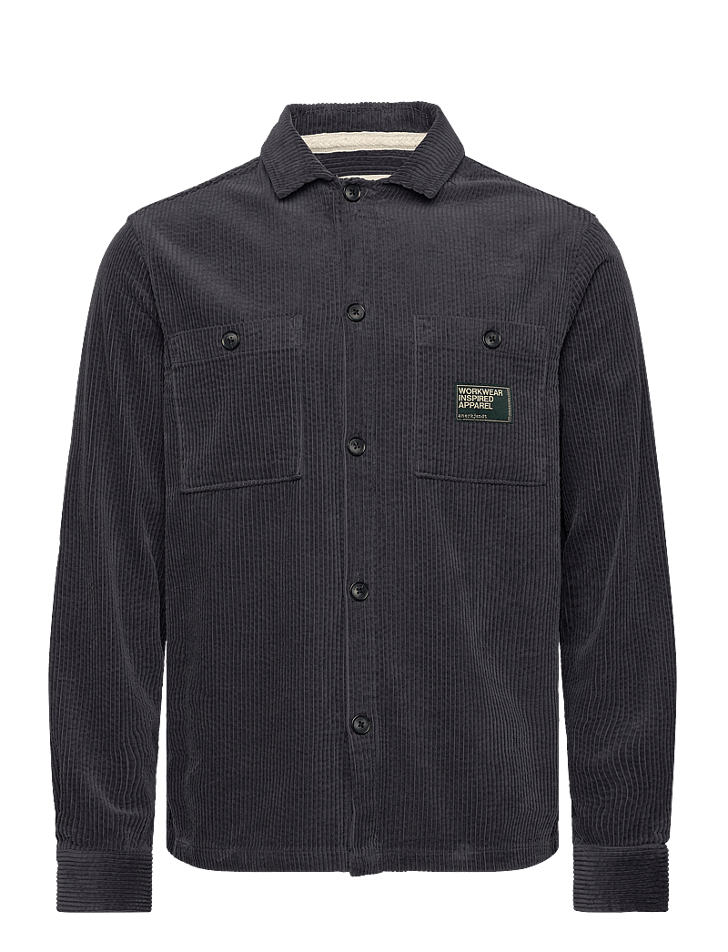 Anerkjendt - AKTHEO CORD L/S OVERSHIRT - velvet särgid - indian teal - 0