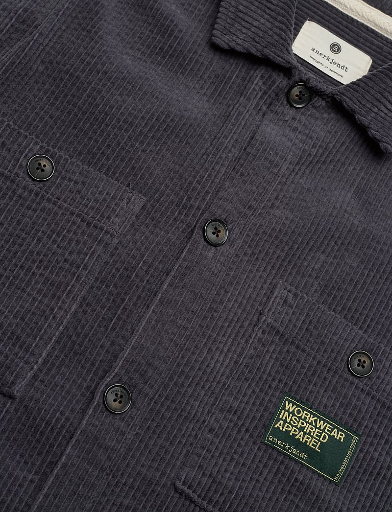 Anerkjendt - AKTHEO CORD L/S OVERSHIRT - velvet särgid - indian teal - 3