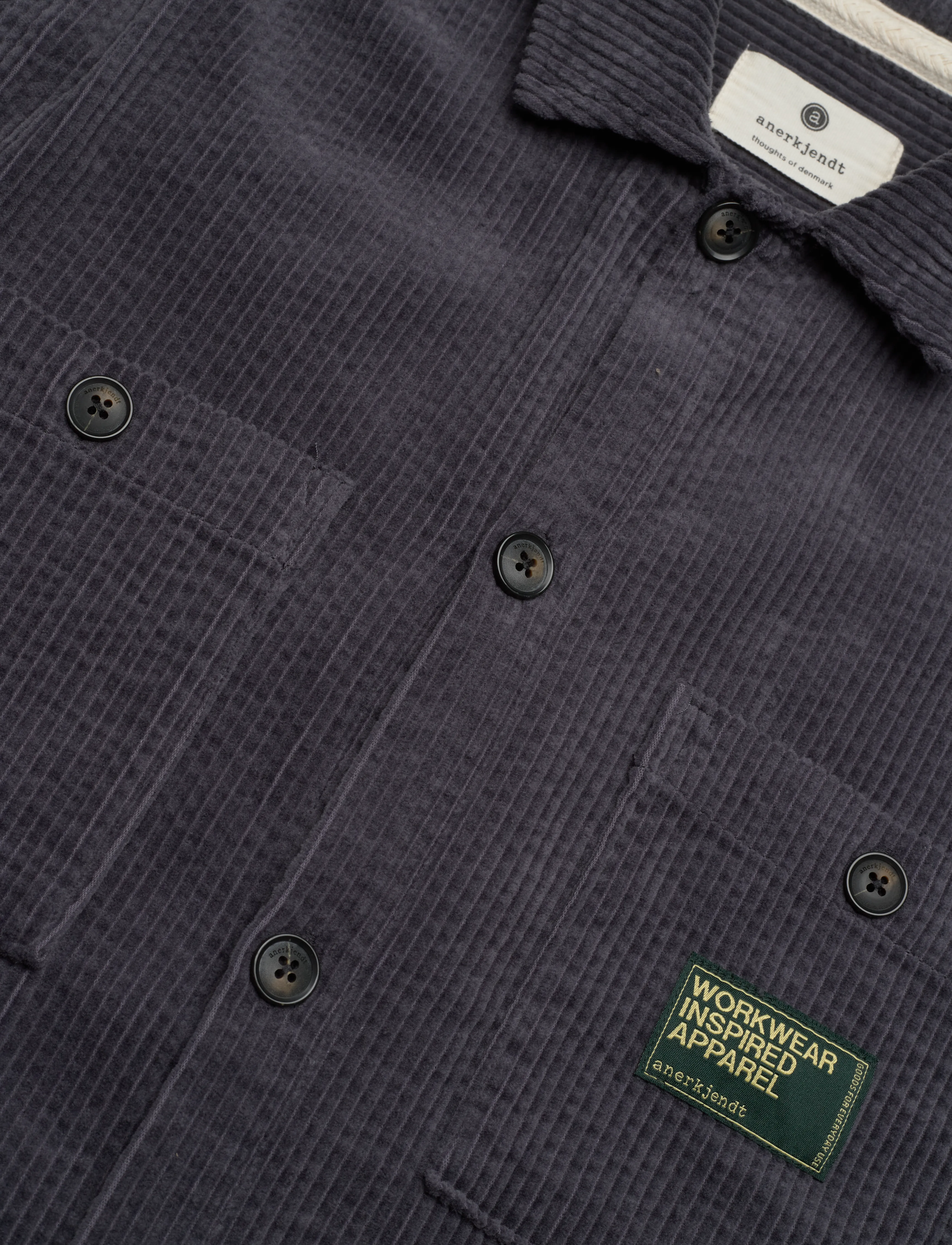 Anerkjendt - AKTHEO CORD L/S OVERSHIRT - kollektioner - indian teal - 3