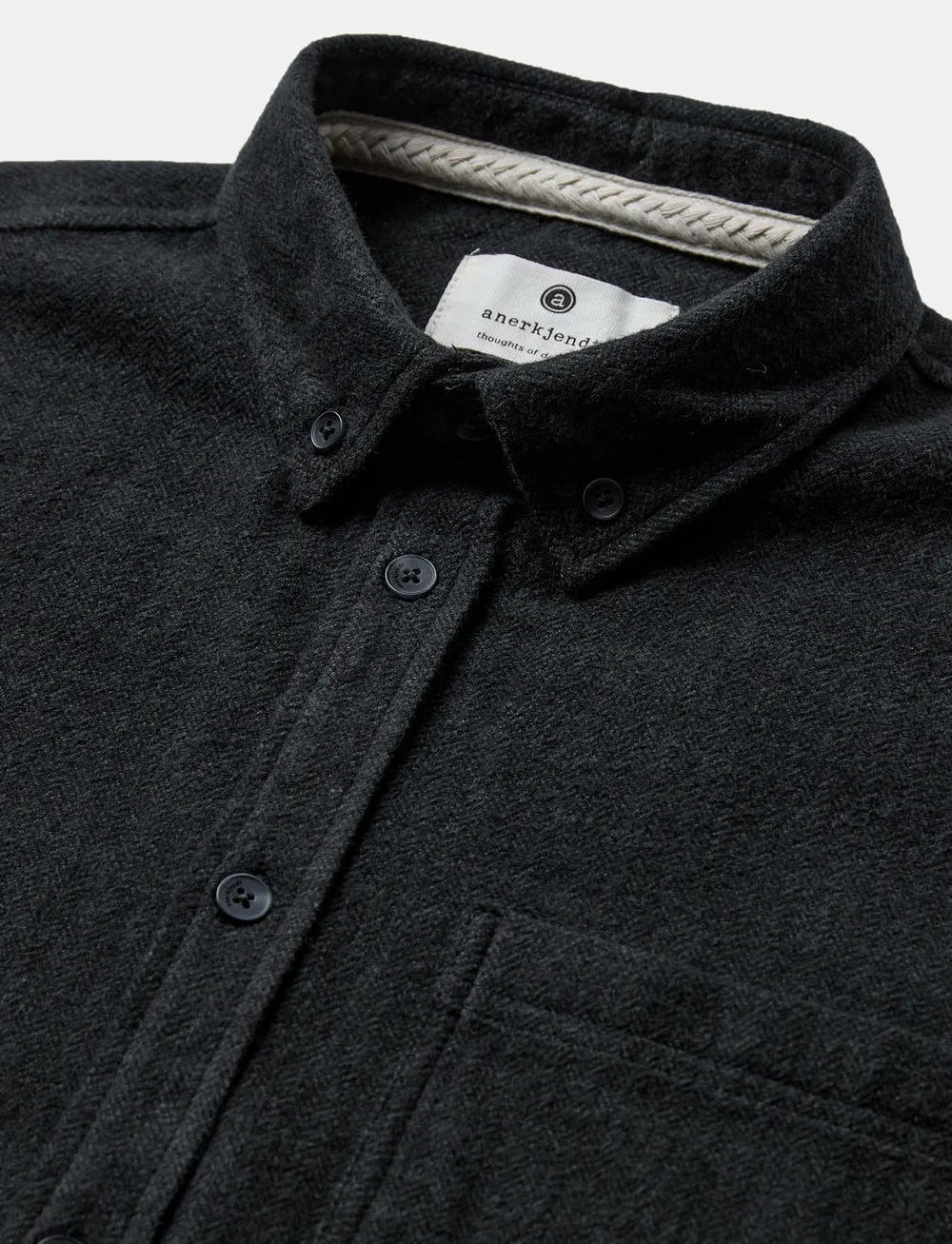 Anerkjendt - AKKONRAD 2 TONE BRUSHED  SHIRT - flanell-hemden - forest night - 2