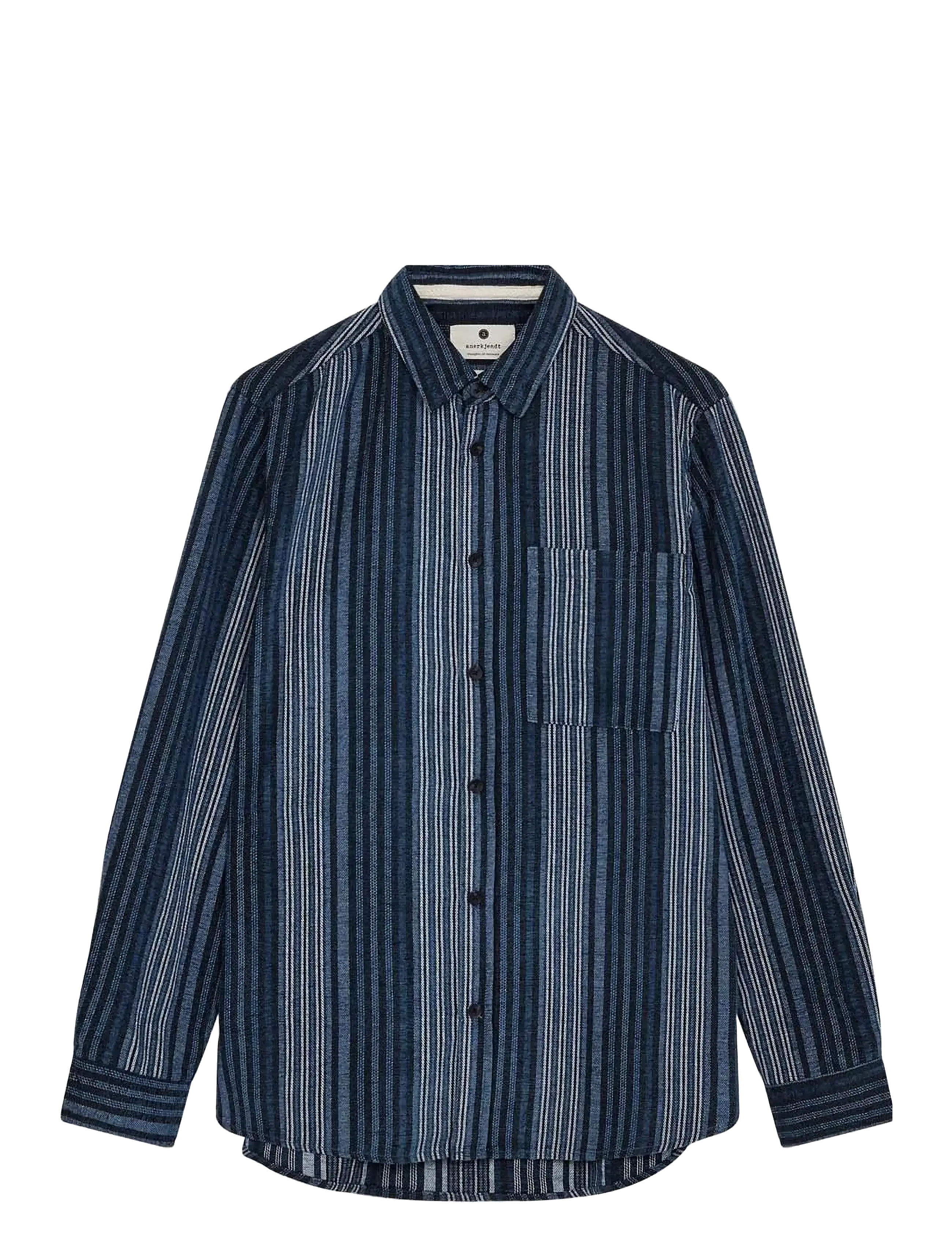 Anerkjendt AKLEIF BRUSHED STRIPE - Overhemden - SKY CAPTAIN / navy